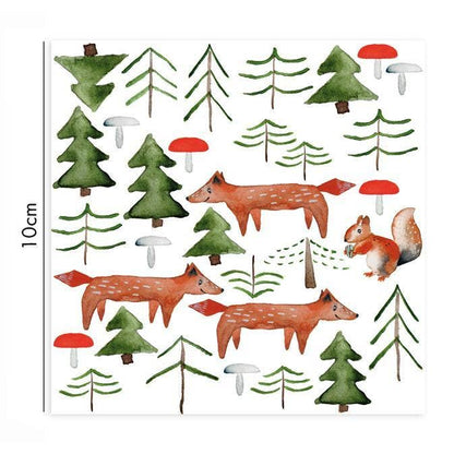 Waldtiere Porzellansticker