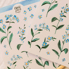 Stickerbogen Vergissmeinnicht von Wild Pencil Studio