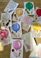 Bastelbögen Mobile mit Ballons von Tall Hat Tales, Übersicht aller Farben