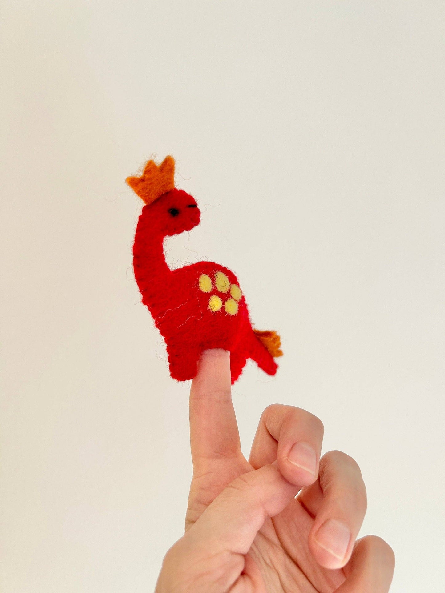 Filzfingerpuppe - Brontosaurus