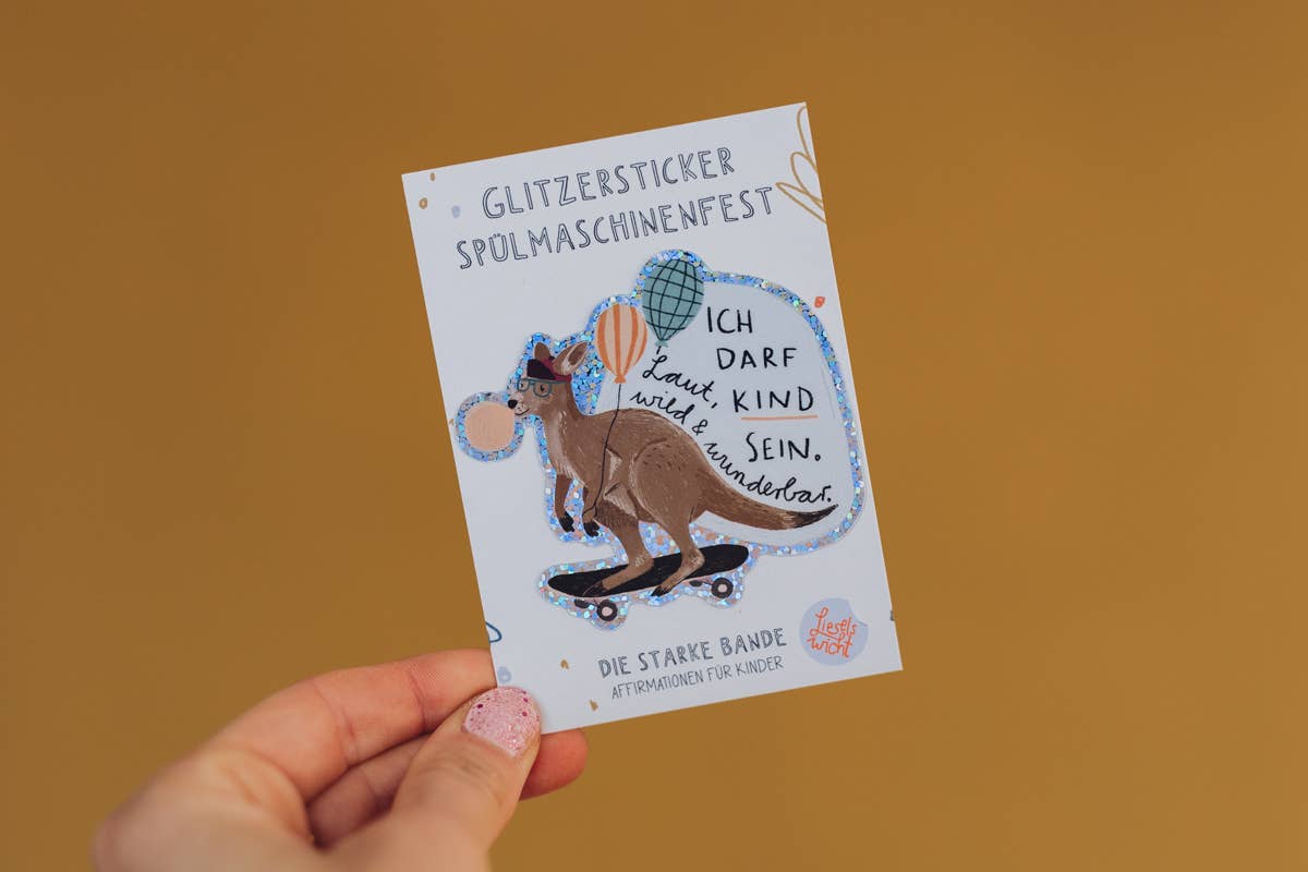 Glitzersticker Känguru von Liesels Wicht, Ansicht 2