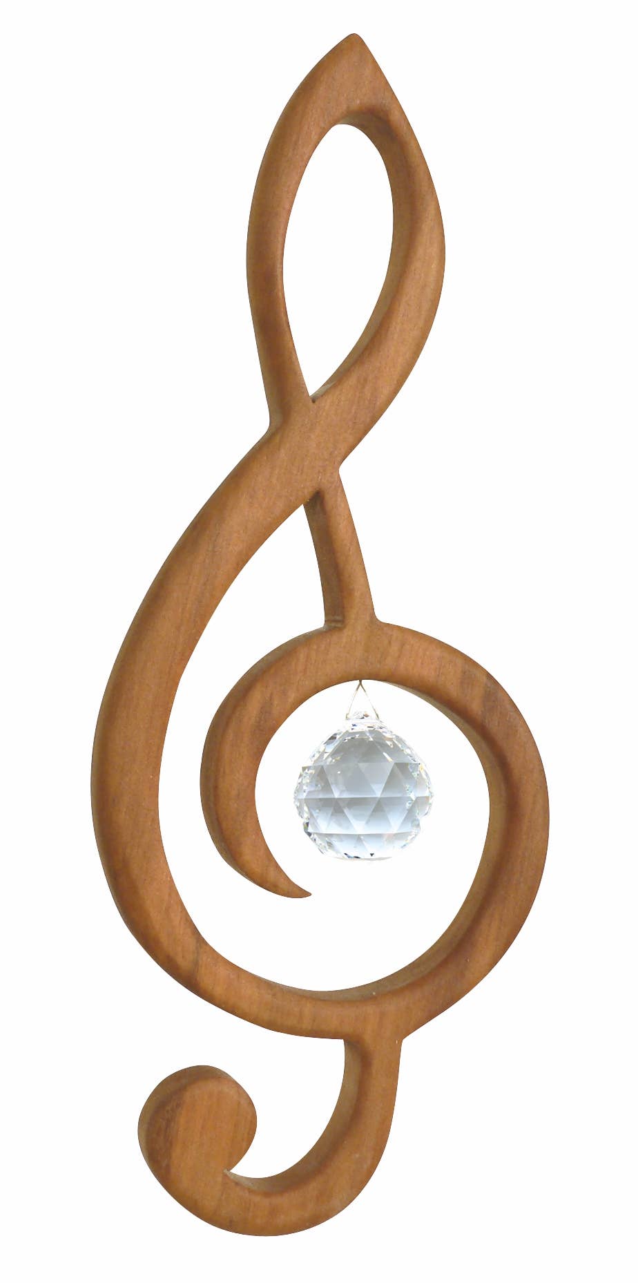 Fensterschmuck - Violinschlüssel mit Regenbogen-Kristall