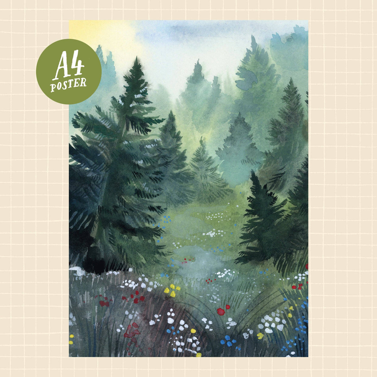 Kunstdruck - Waldwiese