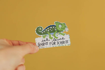 Sticker - Chamäleon - Schritt für Schritt