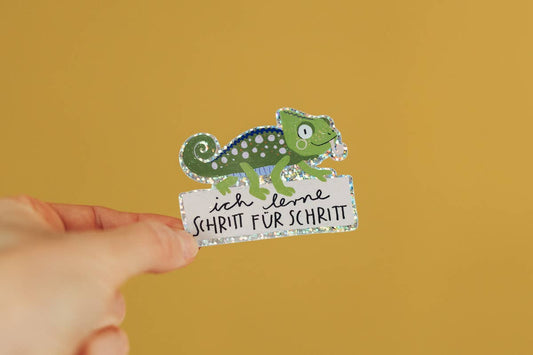 Sticker - Chamäleon - Schritt für Schritt