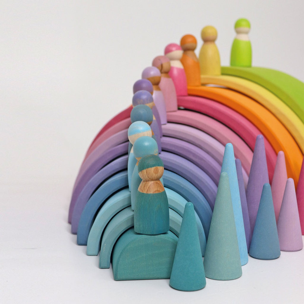 Grimm's Regenbogenfreunde Pastell, 12 Holzfiguren, Foto 5