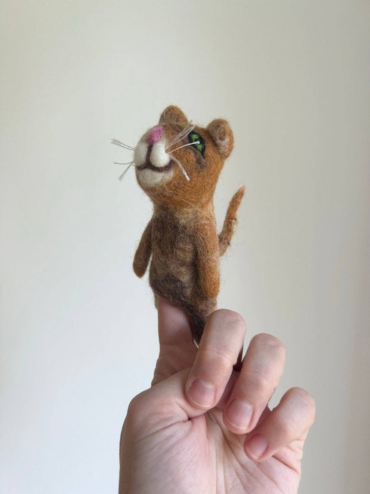 Filz-Fingerpuppe - Katze