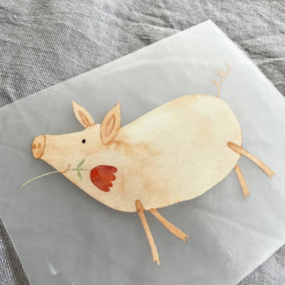 Bügelbild - Schwein 