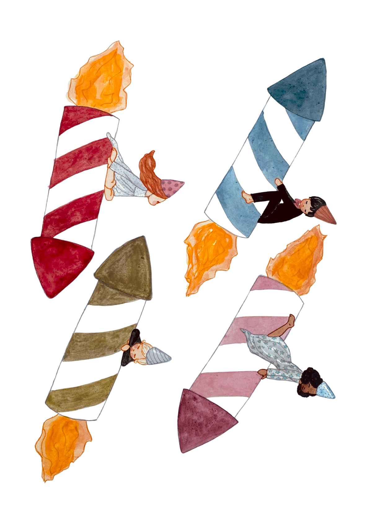 Bastelbogen Silvesterraketen von Tall Hat Tales, Ansicht 2