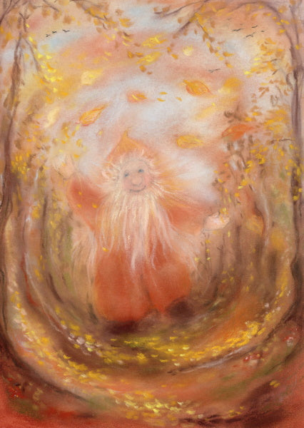Postkarte Herbstgold von Sabine Reinink A6