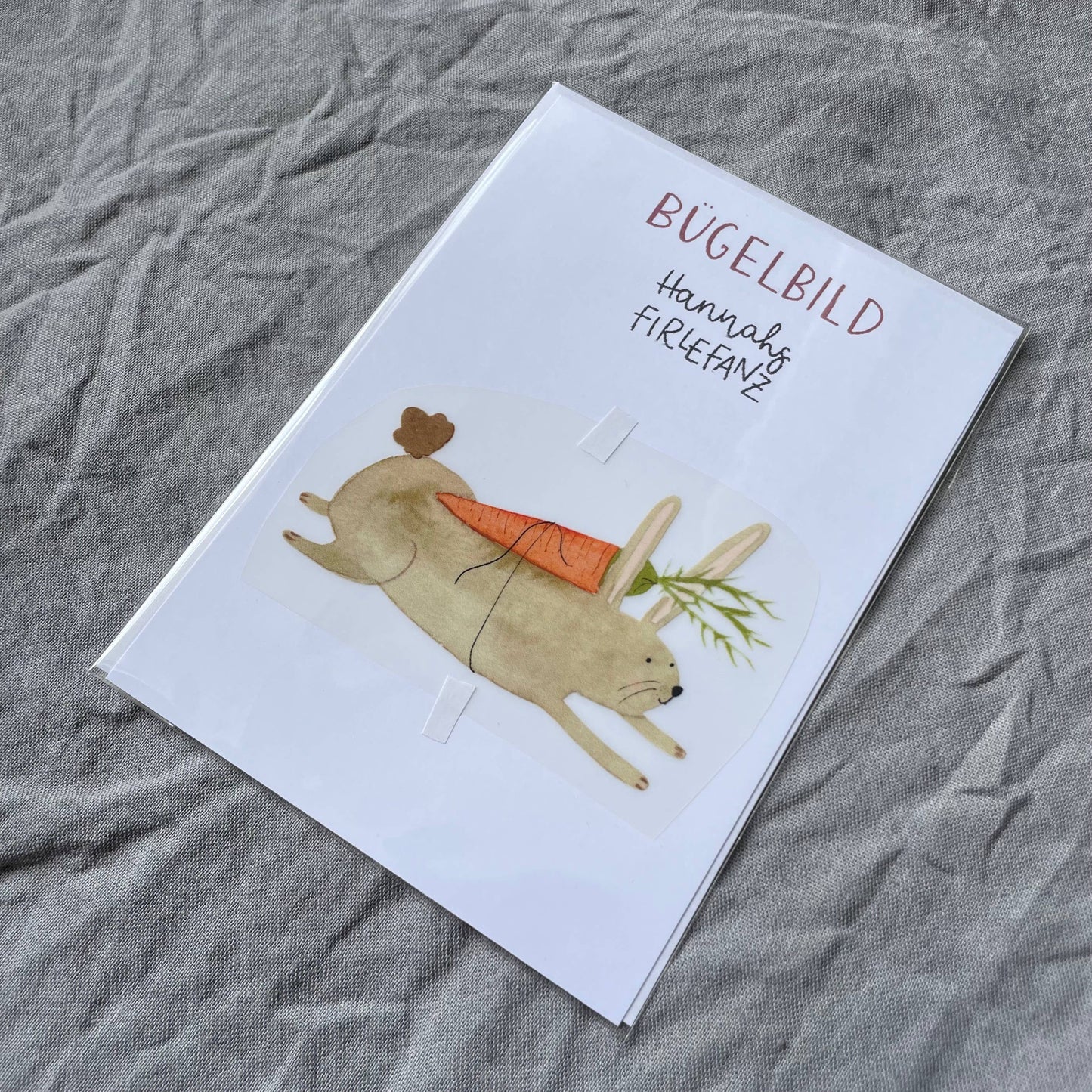 Bügelbild - Einschulung Hase