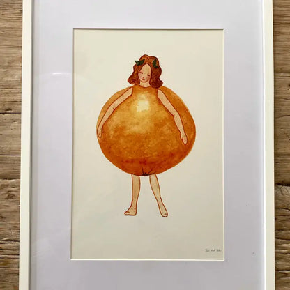 Orangen Mädchen - Poster A4