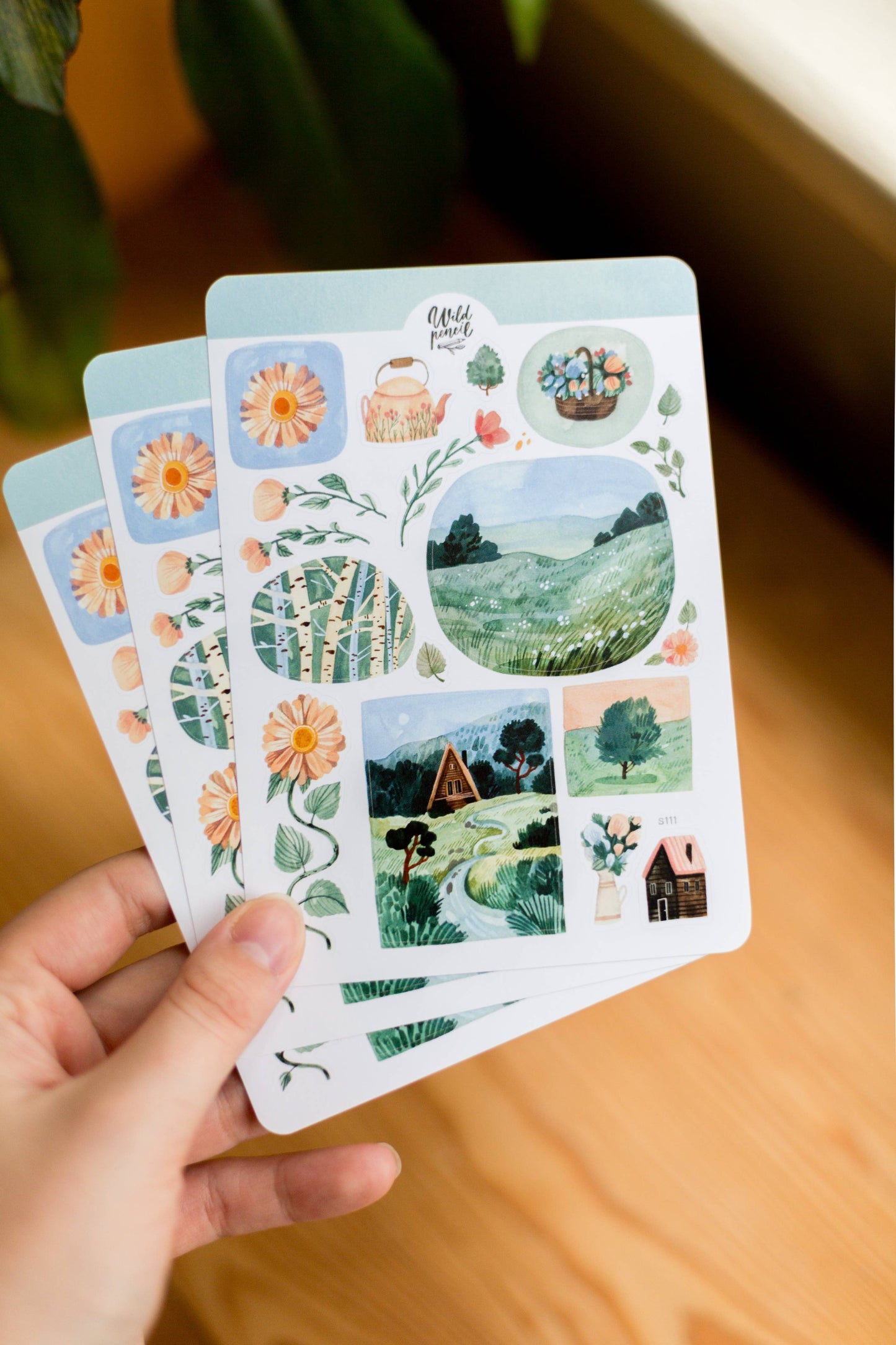 Stickerbogen - Sommerwiese