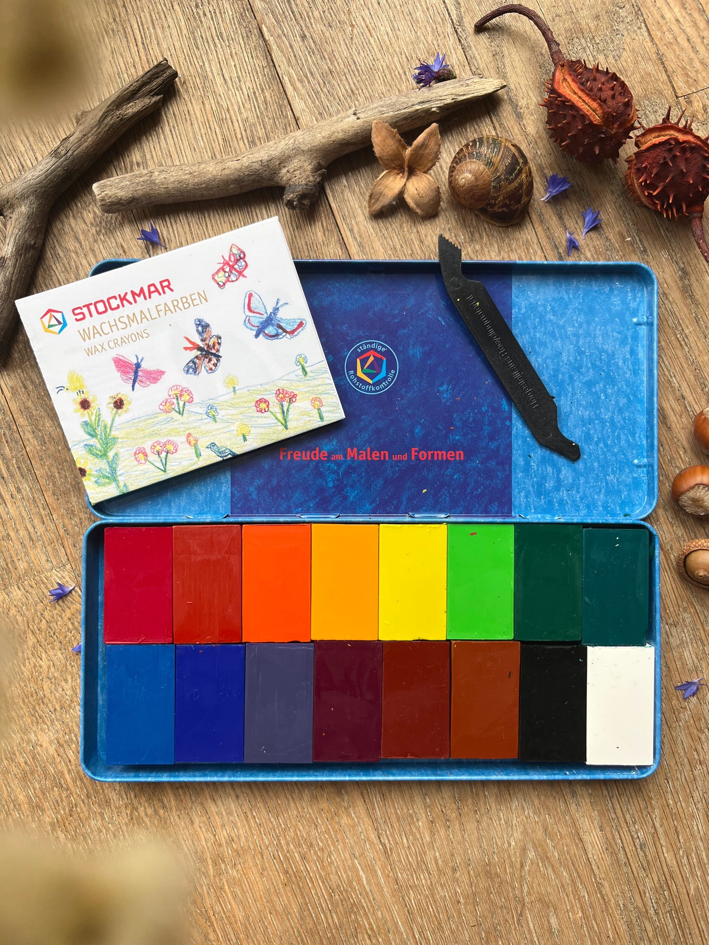 Stockmar 16 Blöcke im Blechetui