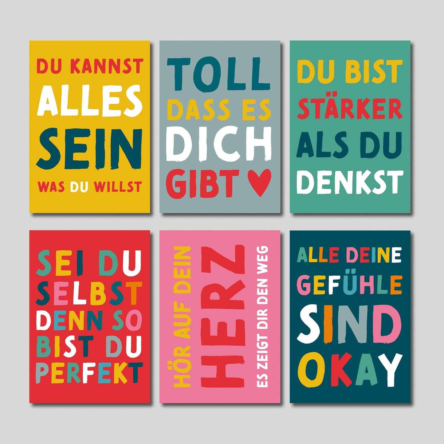 Mutmacher-Postkarten - bunt | 30 Karten