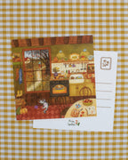 Postkarte Für Regentage von Asia Spettel 12 x 12 cm, Vorder- und Rückseite
