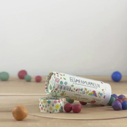 25 bunte Blumenmurmeln