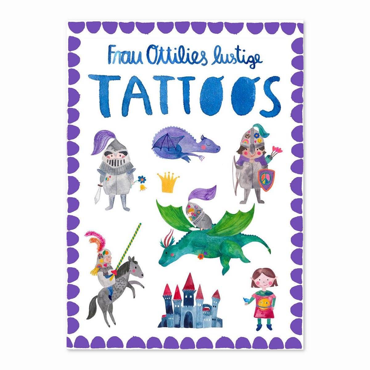 Kindertattoos - Ritter & Drachen