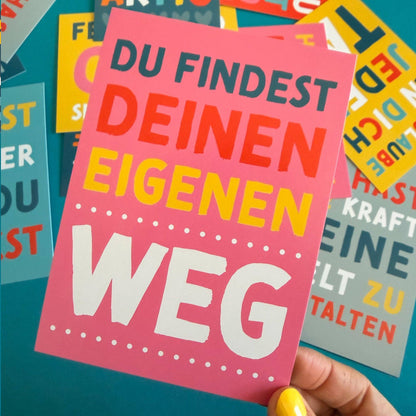 Mutmacher-Postkarten - bunt | 30 Karten