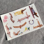 Spülmaschinenfeste Sticker Dackel von Hannahs Firlefanz A6