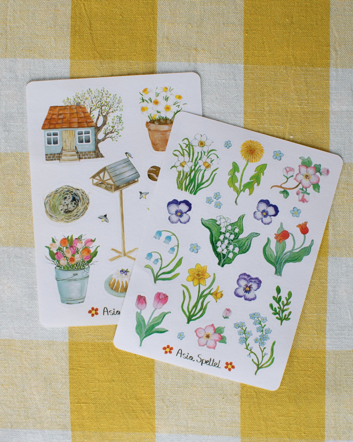 Stickerbogen - Frühlingsblumen