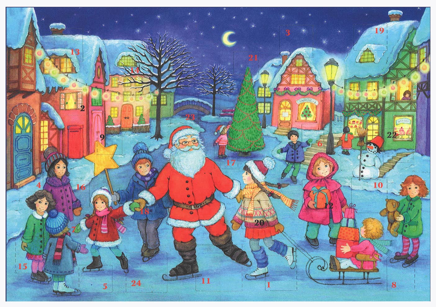 Adventskalender - Schlittschuh laufen mit dem Weihnachtsmann