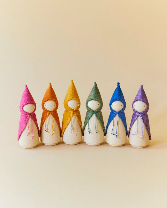 Vorbestellung - Regenbogen Holzgnome Set
