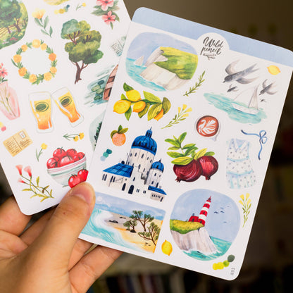 Stickerbogen - Sommer am Meer
