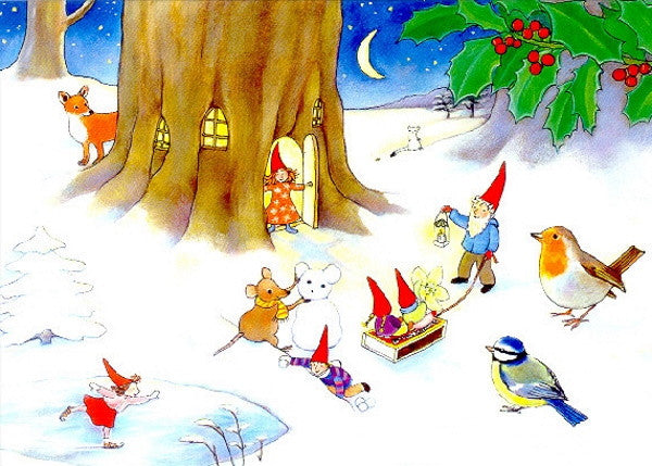 Postkarte Winter im Wald von Geertje van der Zijpp A6