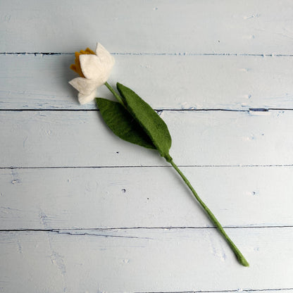 Filz - Narzissenblume mit Stiel