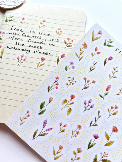 Stickerbogen - Blumen