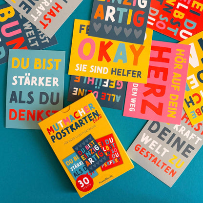 Mutmacher-Postkarten - bunt | 30 Karten