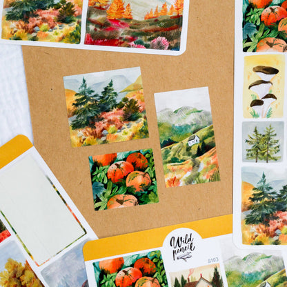 Stickerbogen - Herbstlandschaften