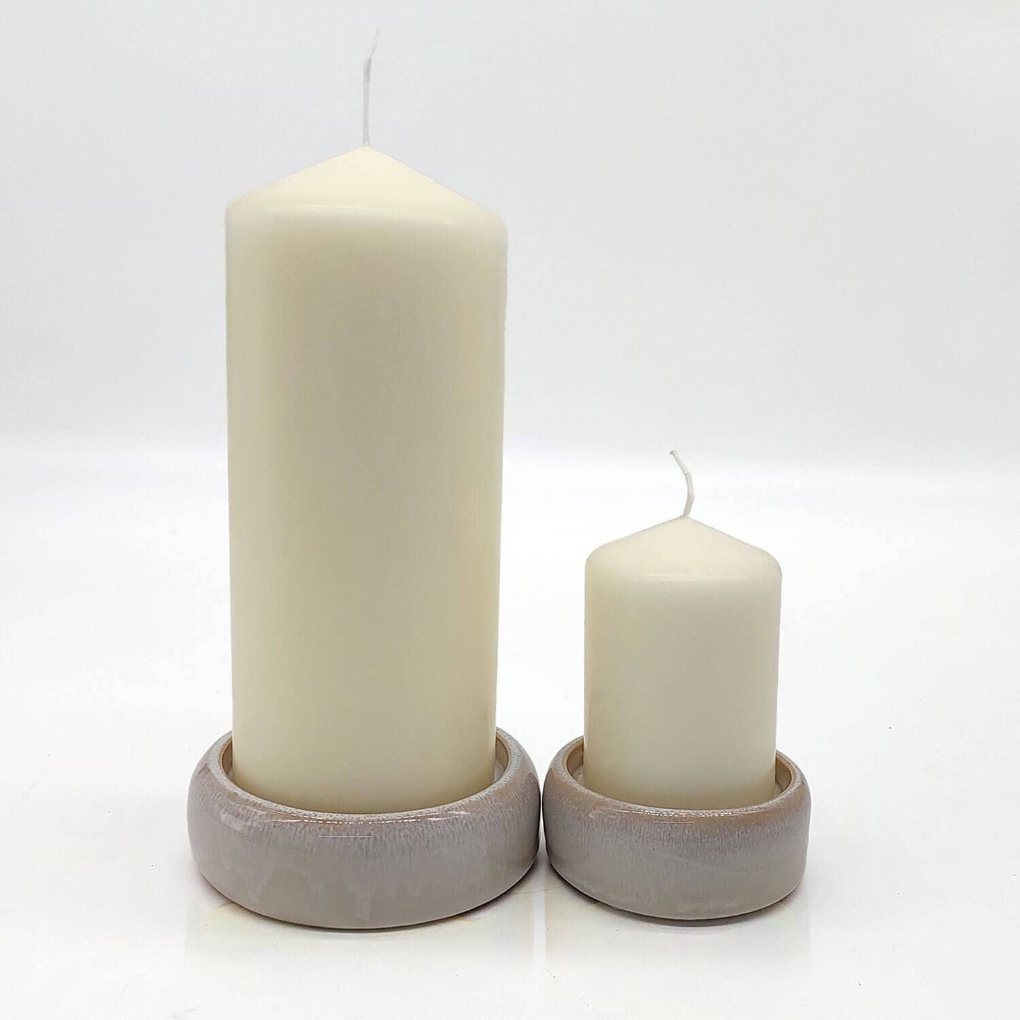 Kerzenteller klein, sand