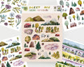 Vinyl-Stickerbogen-Set Triff mich im Wald von Wild Pencil Studio A5