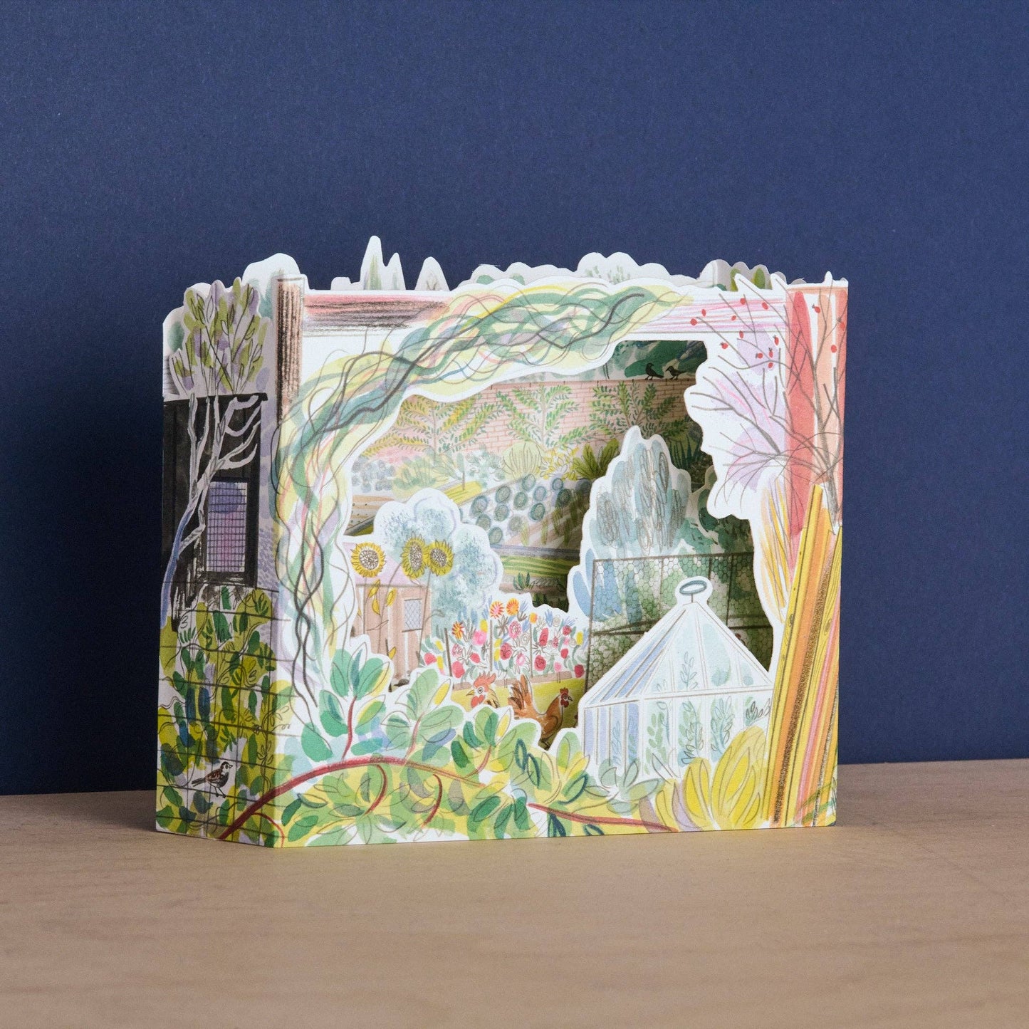 Hühnerparzelle - 3D Karte mit Umschlag