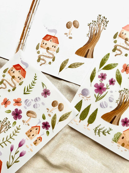 Aufkleber zum Aufreiben - Garten 2er Set