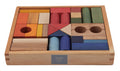 Holzbausteine Regenbogen im Tablett von Wooden Story, 30 Stück