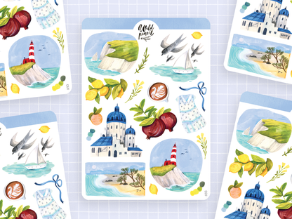 Stickerbogen - Sommer am Meer
