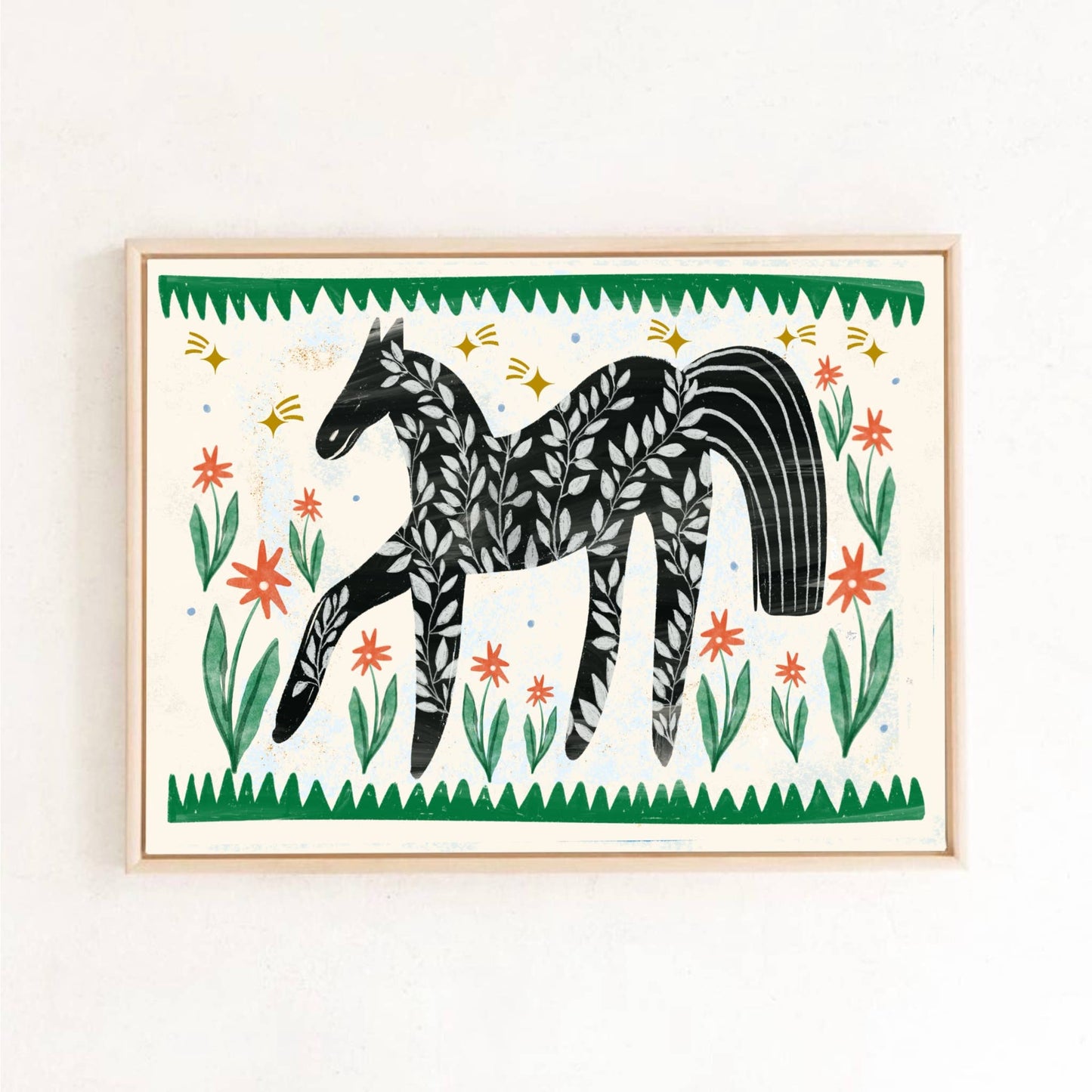 Print - Folk Pferd
