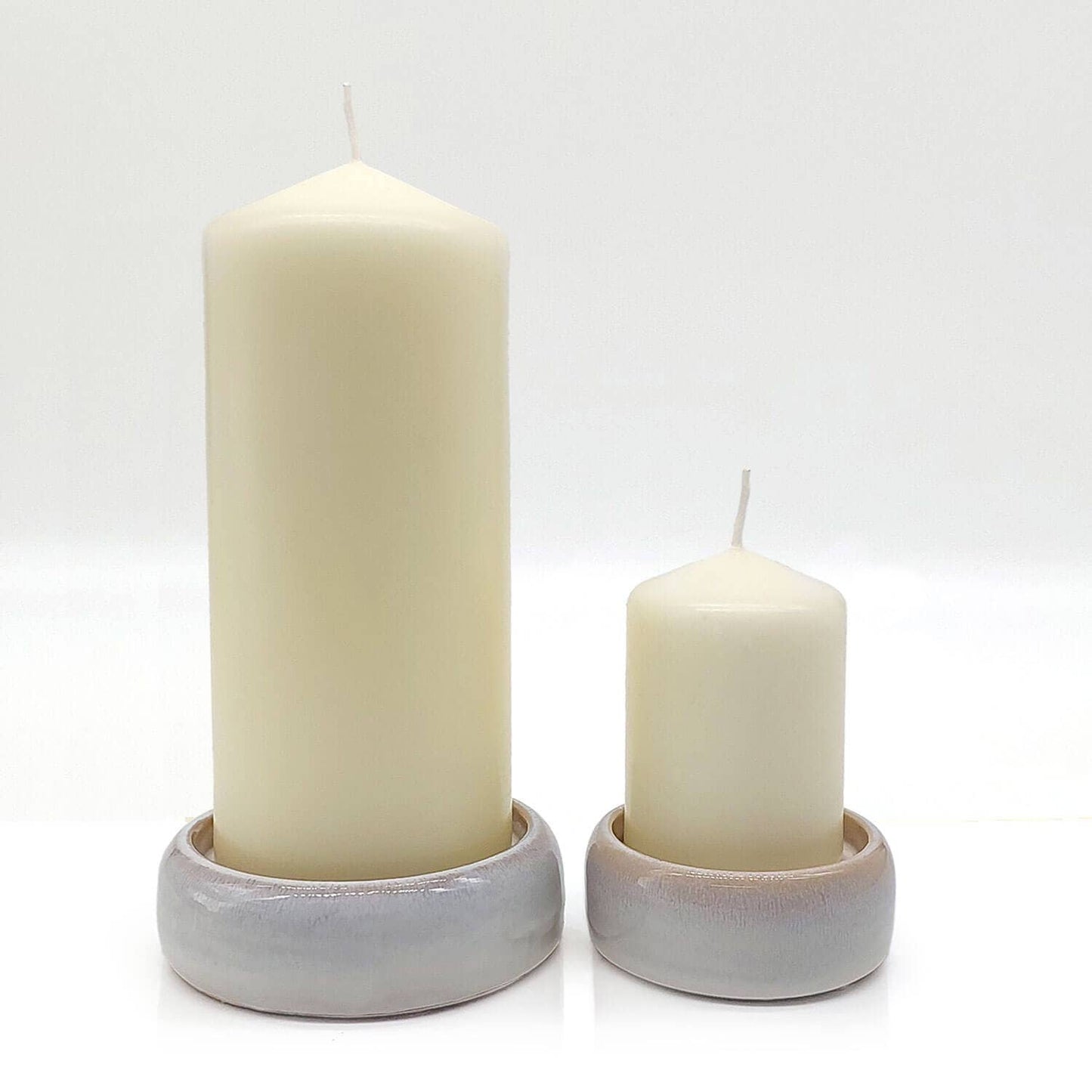 Kerzenteller klein, polarweiß