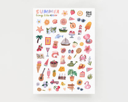 Vinyl-Stickerbogen - Sommer-Kleinstteile