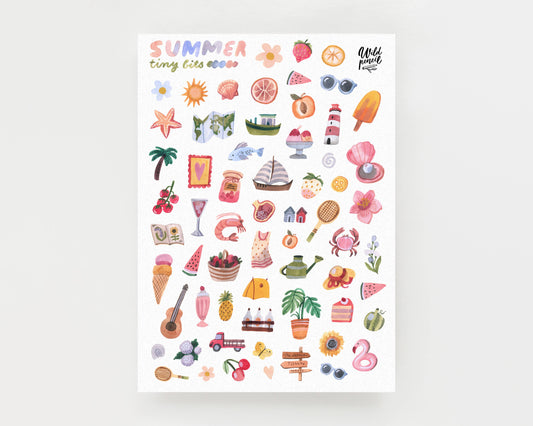 Vinyl-Stickerbogen - Sommer-Kleinstteile