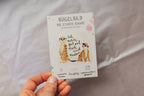 Mini-Bügelbild Erdmännchen „Ich achte gut auf mich und andere.“ von Liesels Wicht auf A7-Kärtchen