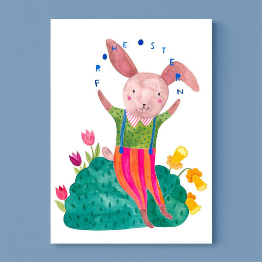 Frohe Ostern mit Osterhase A6
