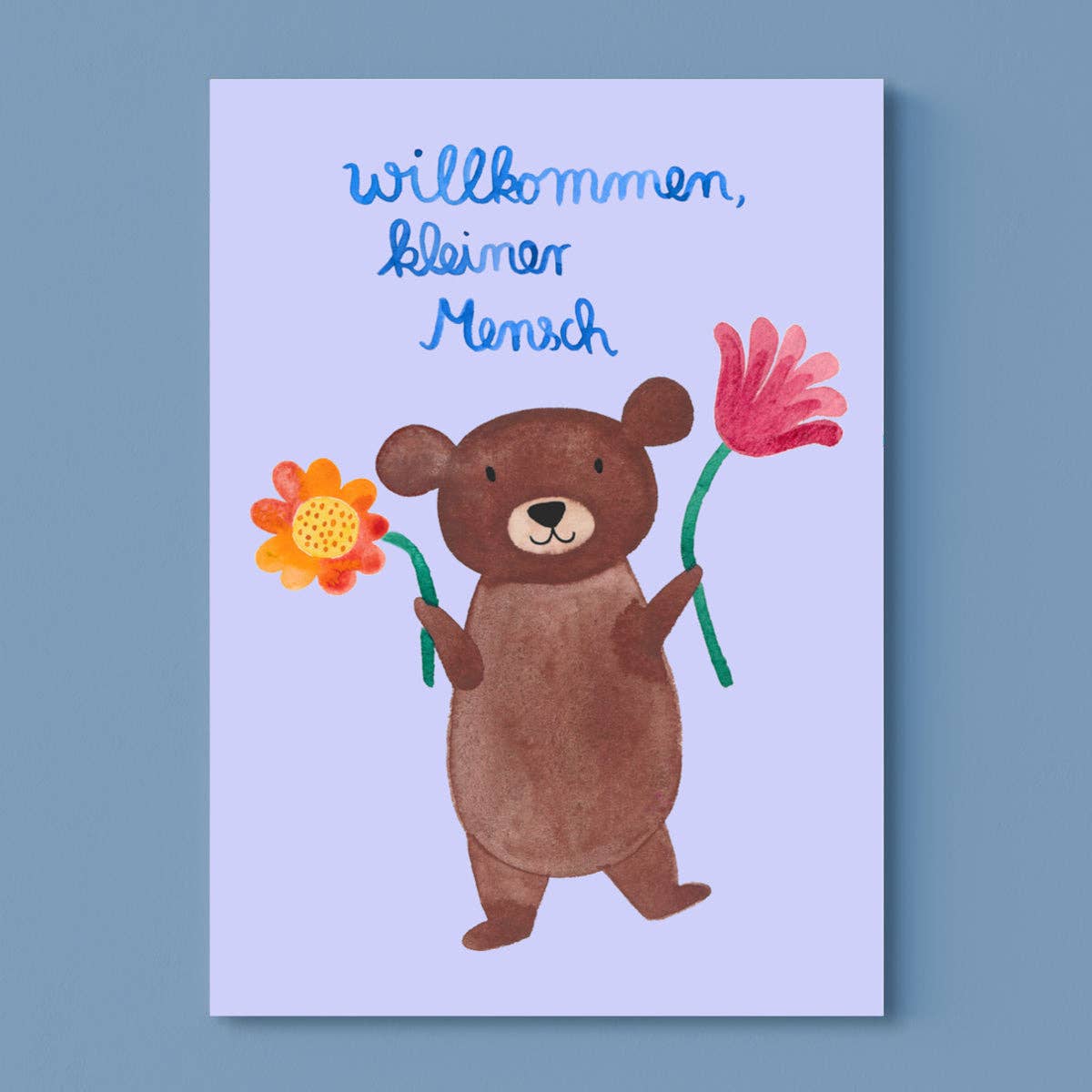 Willkommen kleiner Mensch mit Teddy A6