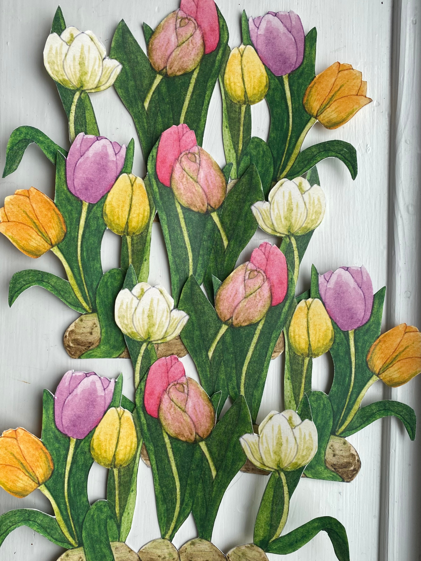Bastelbogen - Tulpen