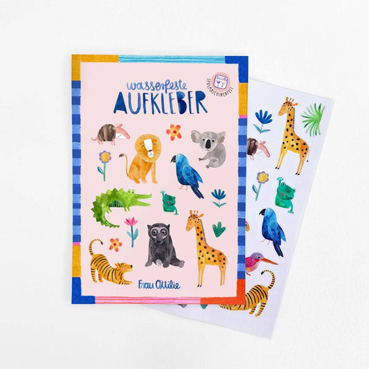 Stickerbogen - Wilde Tiere