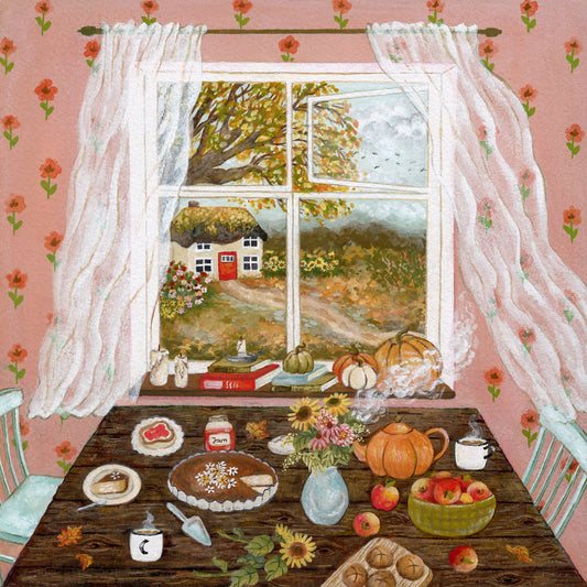 Print - Herbstlicher Fensterblick (20x20cm)
