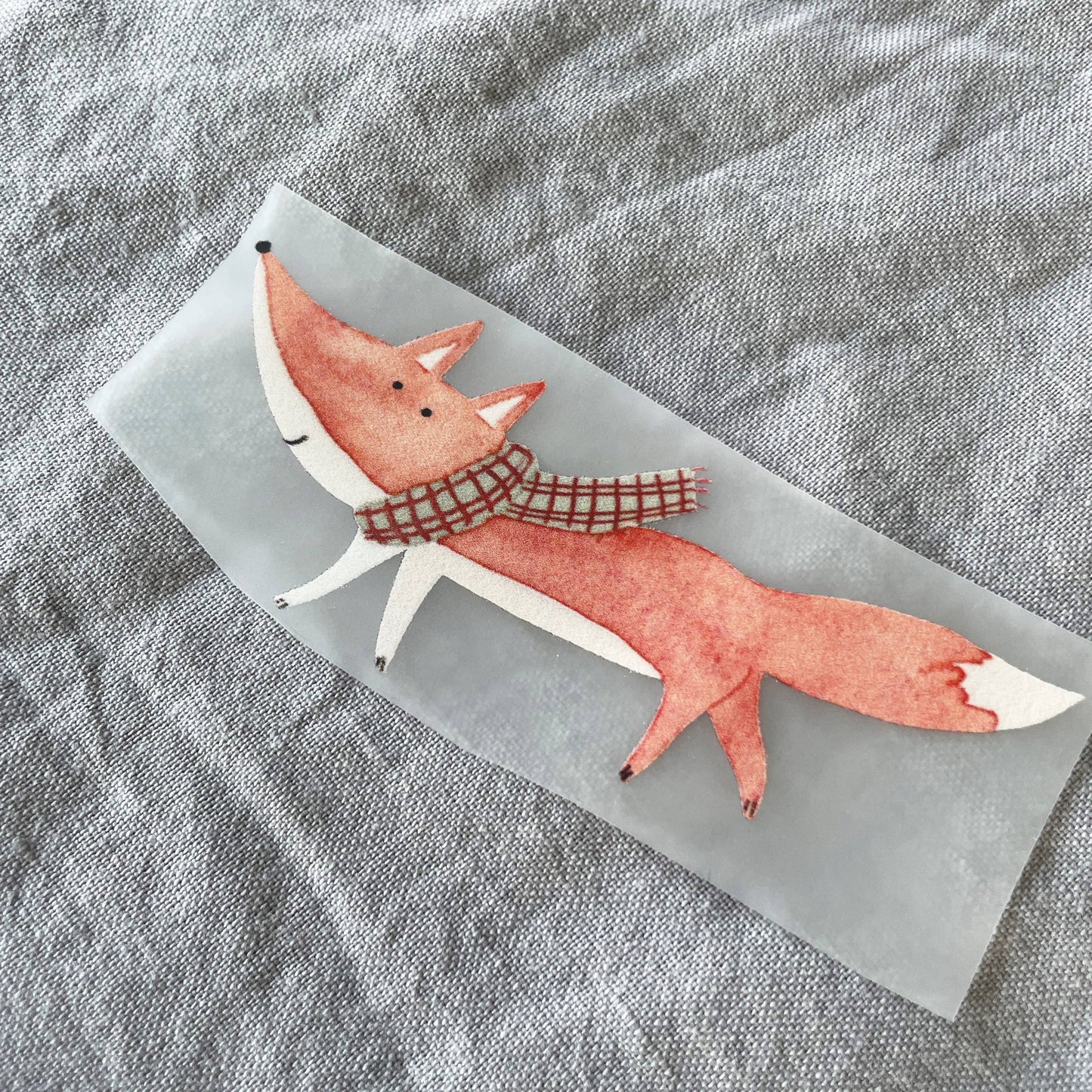 Bügelbild - Fuchs mit Schal 